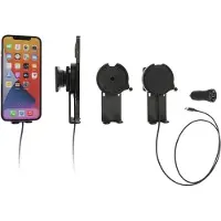 Brodit Support avec MagSafe + barre de support/chargeur allume-cigare, Support pour smartphone, Noir