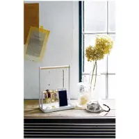 Yamazaki Porte bijoux - - Blanc - Acier et bois - 20x10.5x28.5 cm - Mixte