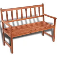 vidaXL Banc de jardin 120 cm en bois massif d'acacia