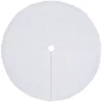 vidaXL Jupe de sapin de Noël blanche 122 cm en fausse fourrure