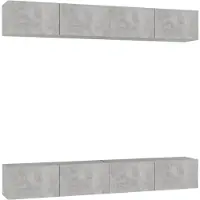 vidaXL Armoires TV 4 pcs. Gris béton 100x30x30 cm Bois composite