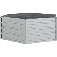 vidaXL Lit surélevé de jardin 129x45 cm Acier galvanisé argenté