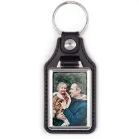 Yoursurprise Porte-clés homme personnalisé - Cuir rectangulaire