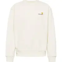 Carhartt WIP Sweat-shirt 'American Script' beige / chocolat / jaune