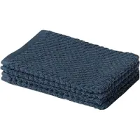 Yumeko - Gants de toilette - Coton - 15x22 - Bleu