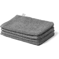 Yumeko - Gants de toilette - Coton - 15x22 - Gris