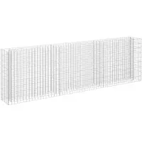 vidaXL Gabion haut-plateau Acier galvanisé 270 x 30 x 90 cm