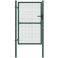 vidaXL Portail de clôture en acier 100x150 cm vert