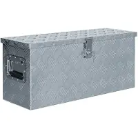 vidaXL Boîte en aluminium 76,5 x 26,5 x 33 cm Argenté