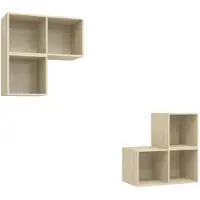 vidaXL Ensemble de 4 meubles TV en bois composite chêne Sonoma