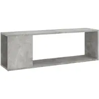 vidaXL Armoire TV gris béton 100x24x32 cm Bois composite
