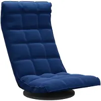 vidaXL Chaise de sol Pivotante Bleu Velours