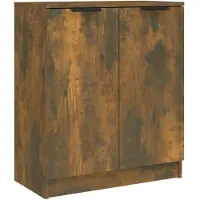 vidaXL Sideboard chêne fumé 60x30x70 cm bois composite