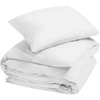 Yumeko - Parure de lit - Percale De Coton - 140x220 - Blanche