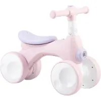 Momi Bicyclette avec lumières, son et diffuseur de ballons Tobis, rose,