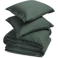 Yumeko - Parure de lit - Jersey De Coton - 200x220 - Vert