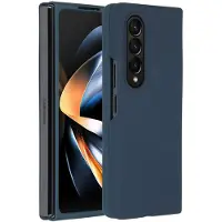 Accezz Coque Liquid Silicone pour Samsung Galaxy Z Fold 4 - Bleu foncé