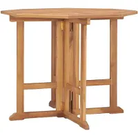 vidaXL Table de jardin pliante 90x90x75 cm en teck massif