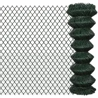 vidaXL Clôture grillagée acier 1,25x15 m vert