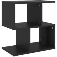 vidaXL Table de chevet noir 50x30x51,5 cm bois d'ingénierie