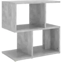 vidaXL Table de chevet gris béton 50x30x51,5 cm bois d'ingénierie