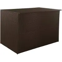 vidaXL Coffre de rangement Garden brun 150x100x100 cm Poly rotin
