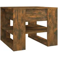 vidaXL Table basse chêne fumé 55,5x55x45 cm Bois composite