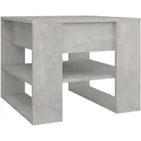 vidaXL Table basse gris béton 55,5x55x45 cm bois d'ingénierie
