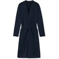 Schiesser Peignoir long bleu foncé