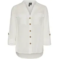 Vero moda Chemisier 'Bumpy' blanc cassé