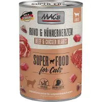 Mac'S 24x400g bœuf, cœurs de poulet - Pâtée pour chat