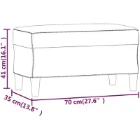 vidaXL Banc Crème 70x35x41 cm Similicuir
