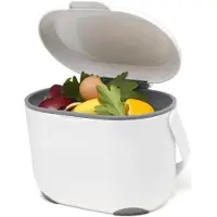 Addis Corbeille - Compost Caddy-GFT bin - seau intérieur libre - Blanc/Gris