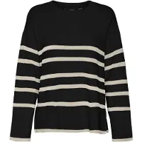 Vero Moda Pull-over 'Saba' crème / noir