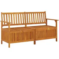 vidaXL Banc coffre 148 cm bois massif acacia