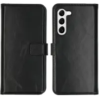 Selencia Étui portefeuille en cuir véritable Samsung Galaxy S23 - Noir