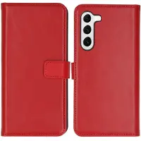 Selencia Étui portefeuille en cuir véritable Samsung Galaxy S23 - Rouge
