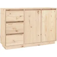 vidaXL Sideboard 111x34x75 cm pin massif