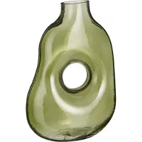 Mica Decorations Jay Vase - L19 x L11 x H25 cm - Verre - Vert clair