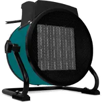 Vonroc Chauffage électrique - 3000W - 3 réglages - élément en céramique - pour les pièces jusqu'à 30 m2 - vert/noir