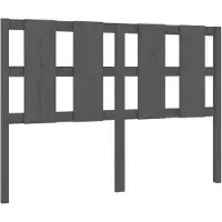 vidaXL Tête de lit Gris 145,5x4x100 cm Pin massif