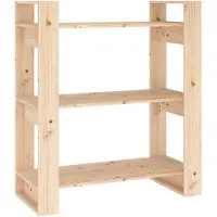 vidaXL Bibliothèque/Séparateur de pièce 80x35x91 cm Bois massif Pin