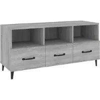 vidaXL Armoire TV Gris Sonoma 102x35x50 cm Bois composite