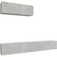 vidaXL Ensemble de 3 meubles TV en bois gris béton