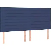vidaXL Têtes de lit 4 pcs. Bleu 80x5x78/88 cm Tissu