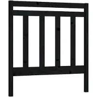 vidaXL Tête de lit noir 96x4x100 cm pin massif