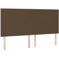 vidaXL Têtes de lit 4 pcs. Marron foncé 80x5x78/88 cm Tissu