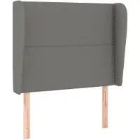 vidaXL Tête de lit avec oreilles gris foncé 103x23x118/128 cm Tissu