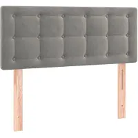 vidaXL Tête de lit gris clair 100x5x78/88 cm velours