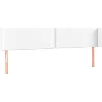 vidaXL Tête de lit avec oreilles blanc 203x16x78/88 cm similicuir